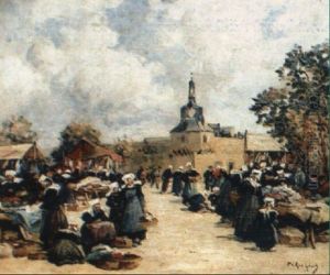 Marche Aux Etoffes A Concarneau Sur Le Vieux Port