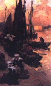 A Breton Port by Fernand Marie Eugene Legout-Gerard