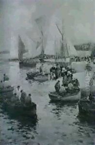 Les Pecheurs De Concarneau by Fernand Marie Eugene Legout-Gerard