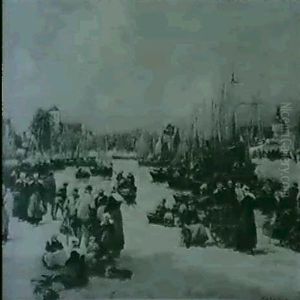 Figures On The Quayside, Concarneau