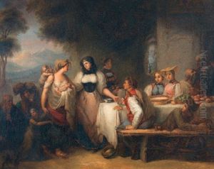Landliche Gastfreundschaft by Pierre Nicolas Legrand de Lerant