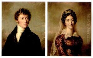 Portrat Karl Von Lerber-glayre (+ Portrat Suzanne Von Lerber-glay; Pair)