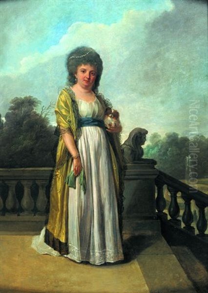 Portrait De Femme Avec Son Petit Chien - view 1