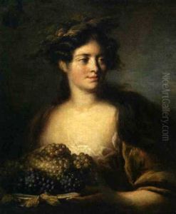 Frau Mit Trauben