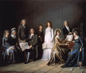 Portrait Of Johann Burki, Commissaire General Of The Canton Of Berne, And His Family