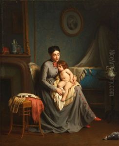 Mother And Child After A Bath