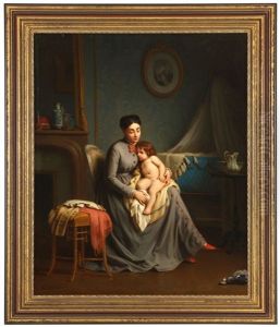 Mother And Child After A Bath