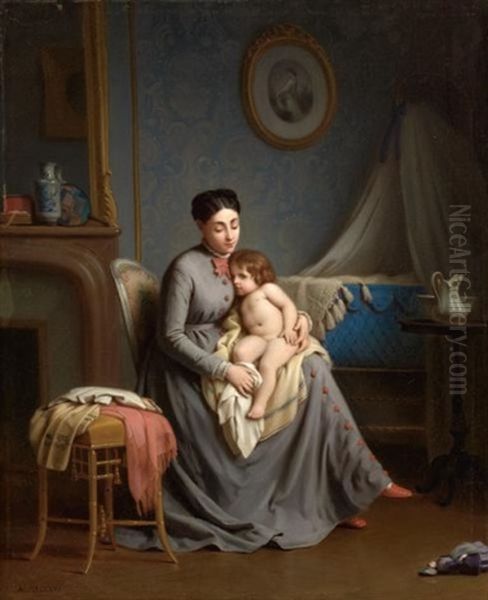 Nursery Interior With Mother And Child - view 1
