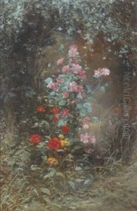 Skovbund Med Blomster by Jacques Theodore LeGrand