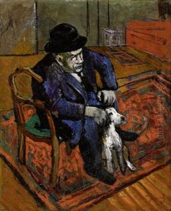 Homme Avec Chien by Louis Legrand