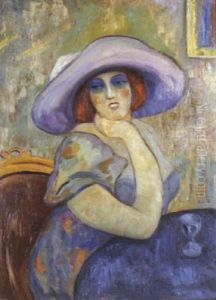 Femme Au Grand Chapeau by Louis Legrand