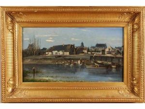 Les Lavandieres Au Port De Touque, Pres De Trouville Calvados