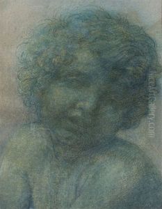 Tete De Cupidon (study In The Style Of Peter Paul Rubens)