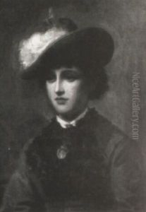 Portrait, Bust Length, Of A Lady Wearing A Brown Jacket