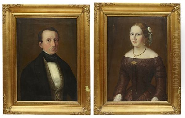 Portratt Forestallande Helene Ulrika Malmberg Respektive Otto Wilhelm Malmberg - view 1