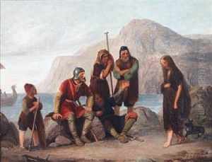 Regnar Lodbrog Og Kraka by Edvard Lehmann