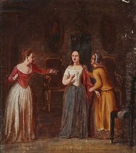 Countess Leonora Christine With Two Of Her Chamber Maids