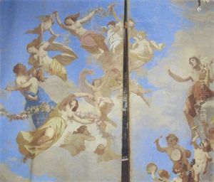 Apollon Et La Danse Des Muses by Henri Lehmann