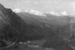 Alpine Valley At Evening