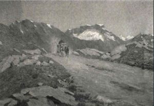 Postkutsche Auf Einer Passstrasse by Wilhelm Ludwig Lehmann