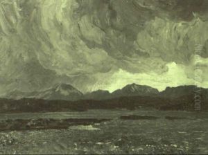 Regenschauer In Vorgebirgslandschaft Regenschauer In Vorgebirgslandschaft