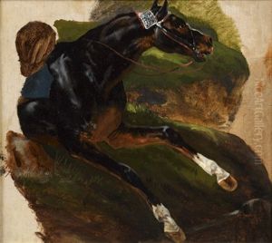 Un Cheval De Course (study) by Pierre-Francois Lehoux