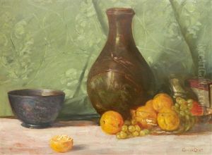 Still-life With Oranges And Grapes by Adam Lehr