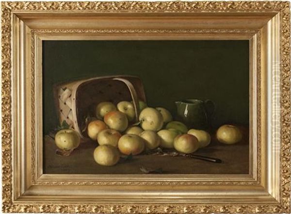 Apples Spilling From A Basket - view 1