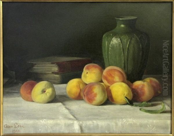 Grueby Vase, Peaches & Books - view 1