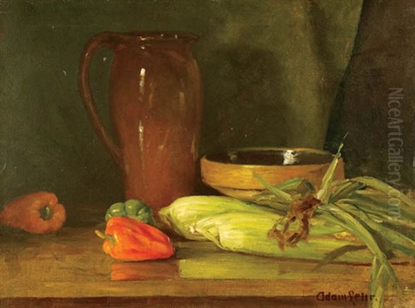 Still Life With Peaches And Still Life With Corn And Pitcher - view 1