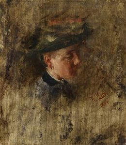 Girl's Head - So Called Malresl by Wilhelm Leibl