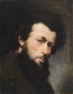Mannerkopf by Wilhelm Leibl