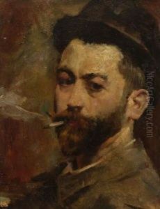 Bildnis Eines Mannes (selbstportrat?) by Wilhelm Leibl