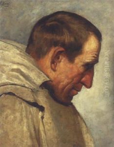 Profilansicht Eines Paters by Wilhelm Leibl