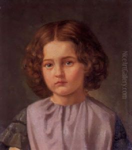 Portrait Maria Becker, Tochter Des Malers Und Kunstschriftstellers Hermann Becker