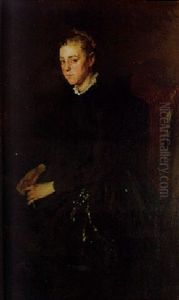 Bildnis Der Tochter Der Frau Klessing by Wilhelm Leibl