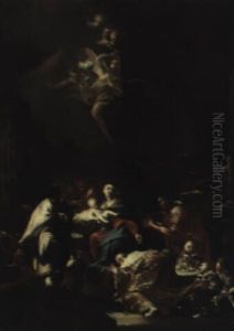 Die Anbetung Der Heiligen Drei Konige by Felix Ivo Leicher