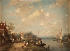 River Landscape With Figures River Landscape With Figures