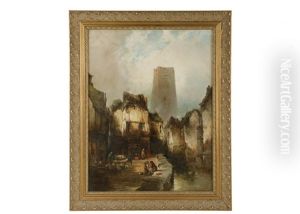 The Belfry Of Tournai (oldest In Belgium) by Charles Henri Leickert