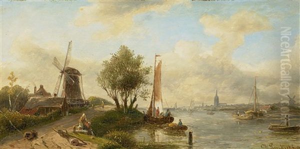 Hollandische Flusslandschaft - view 1
