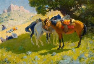 Three Riders Resting by William Robinson Leigh