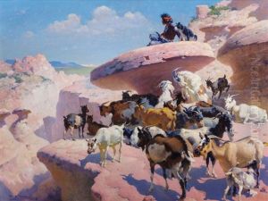 Land Of Navaho (young Indian Goat Herder)