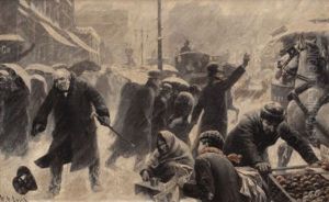New York Street Scene, Collier's Weekly Magazine Story Illustration