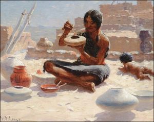 Hopi Pottery Painter, Walpi, Arizona