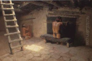 Indians Weaving by William Robinson Leigh
