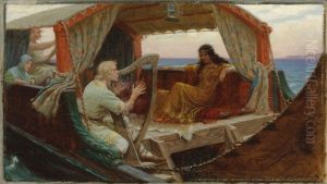 Tristram And Isolde by Edmund Blair Blair Leighton
