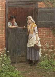 An Oft Told Tale by Edmund Blair Blair Leighton
