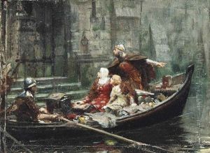 Study For 'in Time Of Peril' by Edmund Blair Blair Leighton