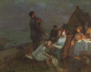 Said To Be Members Of The Danish Artist's Colony At Skagen by Jose Belon