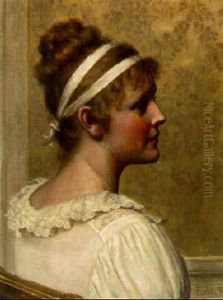 Portrait Of A Lady by Edmund Blair Blair Leighton